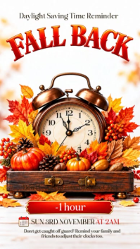 White Daylight Saving Time Reminder Indaba yaku-Instagram Template