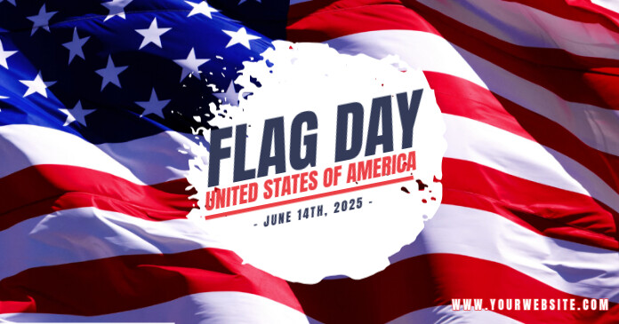 White 3d Flag Day Gambar Bersama Facebook template