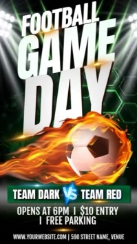 White 3d Football Tournament Instagram Story Instagram-Story template