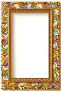 White 3d Golden Swirl Elegance Frame  Poster template