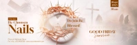 White 3d Good Friday Banner 2' × 6' template