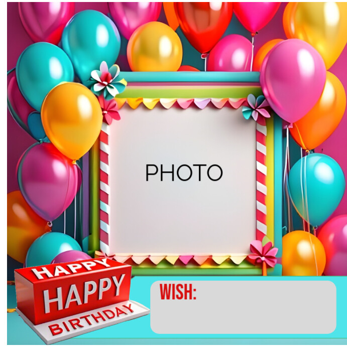 White 3d Happy Happy Birthday To You 3d Instagram Post Template  Instagram Post