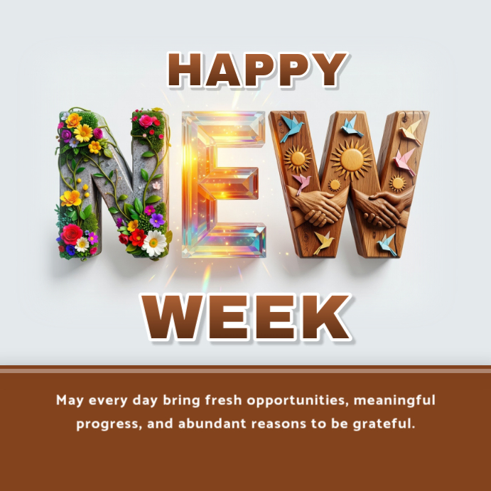 Plantilla de Happy New Week Instagram Ad | PosterMyWall