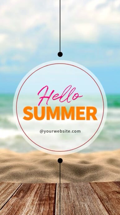 Modèle White 3d Hello Summer Reel Instagram | PosterMyWall