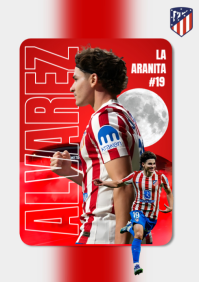 White 3d Julian Alvarez A4 template