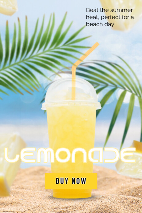 Lemonade Design Ad White 3d Lemonade Sale Poster Template | PosterMyWall