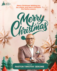 สีขาว Christmas Greeting from Church Instagram Portrait Template