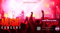 White 3d Music Concert Pos Twitter template