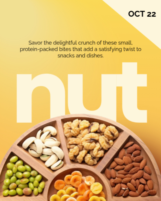 White 3d Nut Day Instagram Portrait Template | PosterMyWall