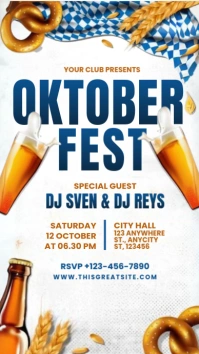 White 3d Octoberfest Event Instagram Story template