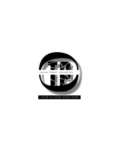 White 3d Otp Logo Designs  Flyer (us Letter) Pamflet (Letter AS) template