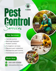 White 3d Pest Control Extermination Insects Rodent Cockroaches Management Treatment Services Flyer T Instagram Portrait template