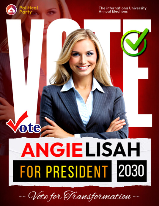 Copy of White 3d Political Presidential Vote Election Campaign Editable ...