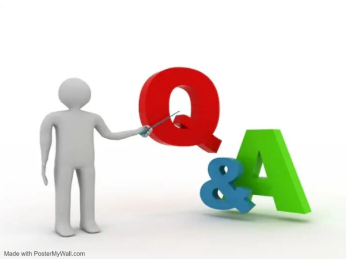 White 3d Q & A Yard Sign 庭院招牌 template