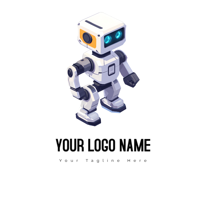 Plantilla de White 3d Robot Logo Logos | PosterMyWall