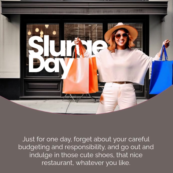 Copy of White 3d Splurge Day Instagram Post | PosterMyWall