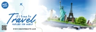 White 3d Time To Travel Tajuk Twitter template