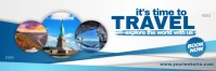 White 3d Time To Travel Tajuk Twitter template