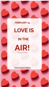 White 3d Valentine  Instagram Reel template
