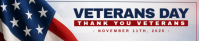 White 3d Veteran's Day Spanduk Soundcloud template
