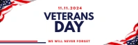 White 3d Veteran's Day Tajuk Twitter template