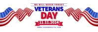 White 3d Veteran's Day Tajuk Twitter template