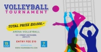 White 3d Volleyball Tournament Gambar Bersama Facebook template
