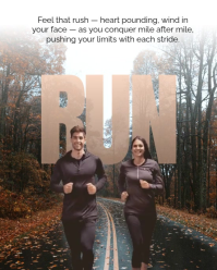White 3d World Run Day Instagram Portrait template