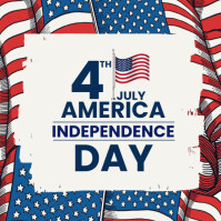 White 4th Of July Instagram Post template