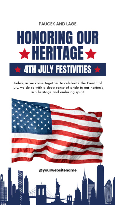 White 4th Of July Instagram Story Instagram-verhaal template