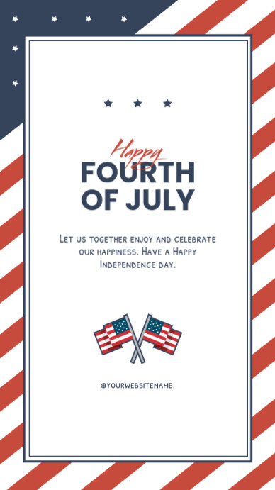 White 4th Of July Instagram Story Instagram-verhaal template