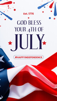 White 4th Of July Instagram Story template
