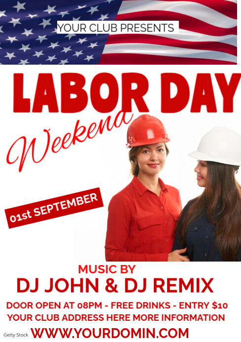 White  A4 A4 labour day template
