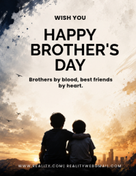 White Abstract Brothers Day Flyer Volantino (US Letter) template