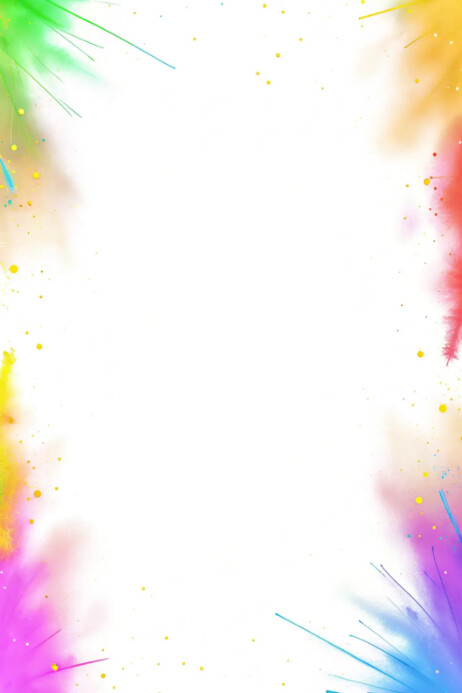 White Abstract Color Splash Frame Poster template