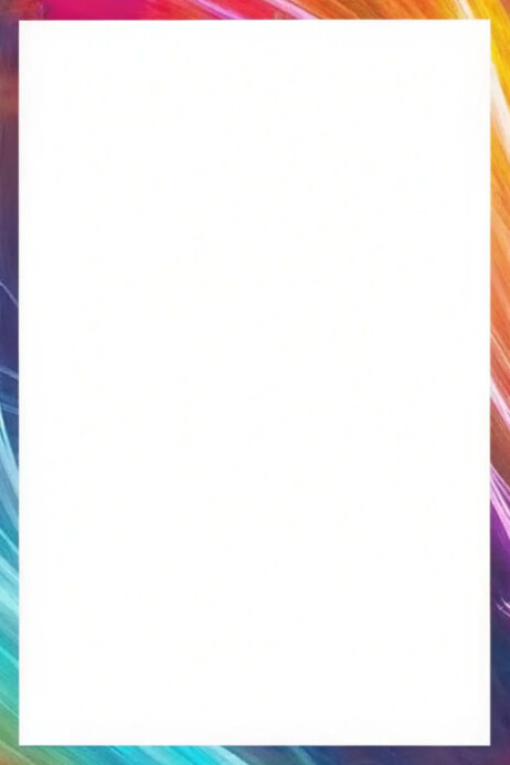 White Abstract Colorful Art Border Frame Poster template