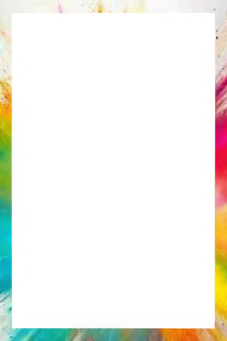 White Abstract Colorful Border Frame Poster template