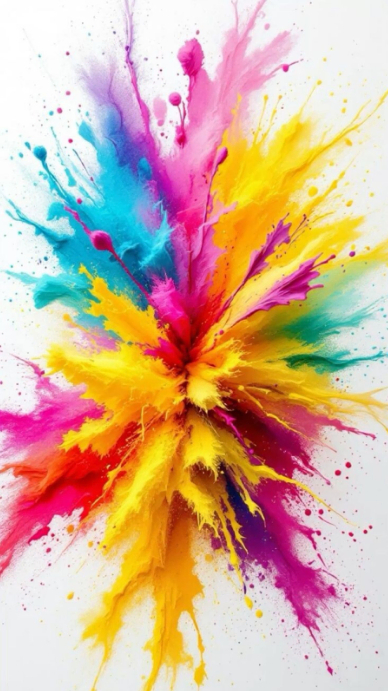 White Abstract Colorful Paint Splash Explosion Instagram Story template
