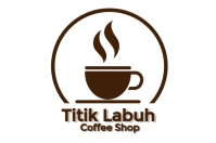 White Abstract Design Logo Coffee Shop Label Tatak template