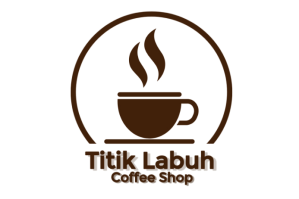 White Abstract Design Logo Coffee Shop Label template