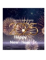 White Abstract Editable Happy New Year Wishes Video  Flyer (us Letter) template
