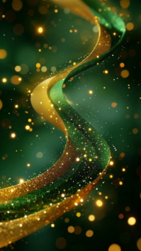 White Abstract Emerald & Gold Flow Abstract  Instagram Story template