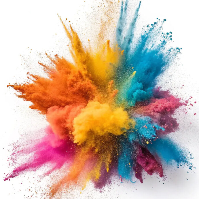 Colorburst Abstract White Abstract Energy Colorburst Instagram Post Template | PosterMyWall
