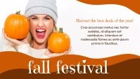White Abstract Fall Festival Blog Header template