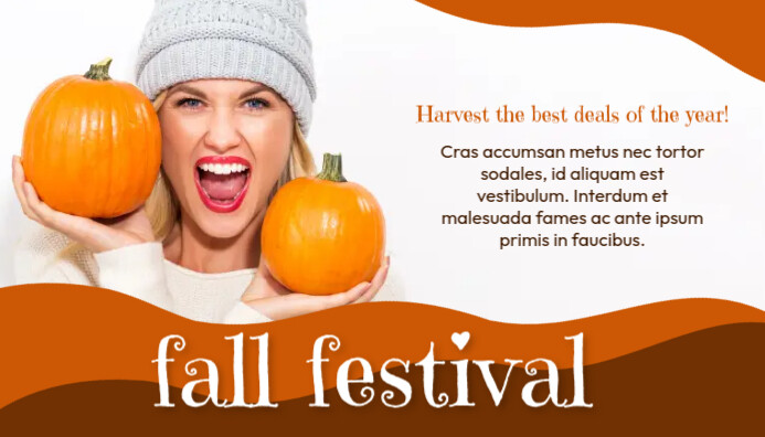 White Abstract Fall Festival Blog Header Template | PosterMyWall