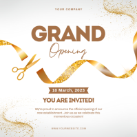 สีขาว Grand Opening Instagram Post Template