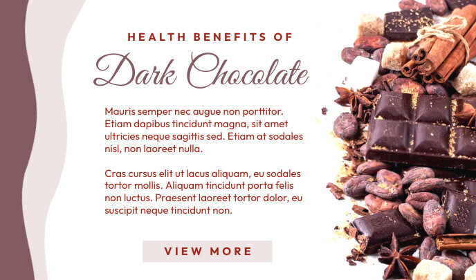 White Abstract Health Benefits Of Dark Chocolate Design