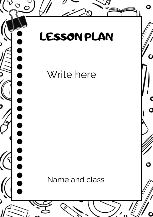 White Abstract Lesson Plan Worksheets A4 Template | PosterMyWall