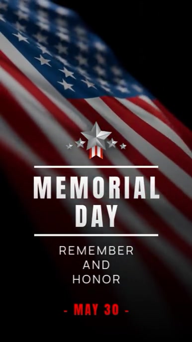 Copy of White Abstract Memorial Day Poster Template Instagram Reel ...