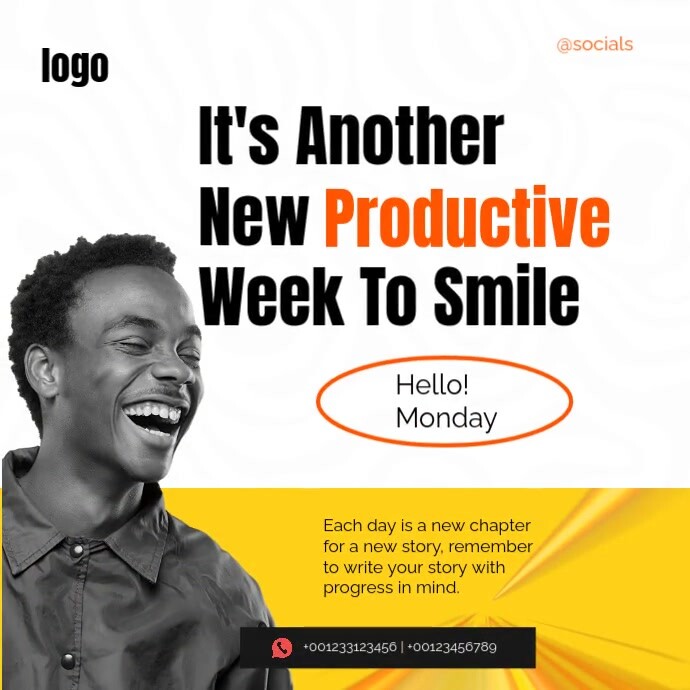 Copy of White Abstract New Productive Week Instagram Post | PosterMyWall